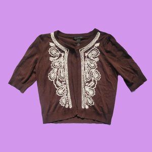 Vintage 90s Brown Quarter sleeved cardigan